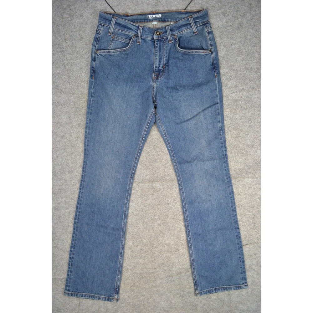 Tecovas Men 32x31 Premium Relaxed Jeans Blue Wash Straight Leg Denim (Tag 30x32)